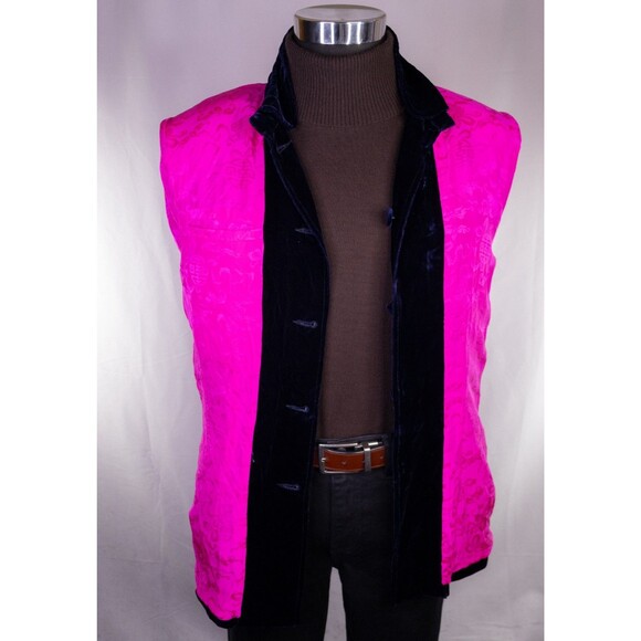 Shanghai Tang Men's Casual Shirt Jacket Coat Size 38 Blue Velvet Four Button EUC - Picture 12 of 14